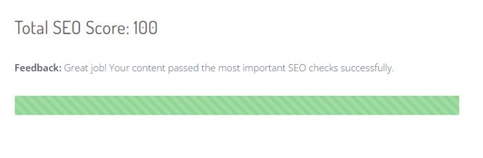 Wix DropInBlog SEO Analyzer SEO Score