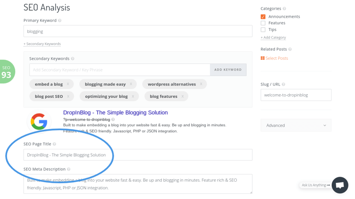 how to do your own seo: add meta title and description