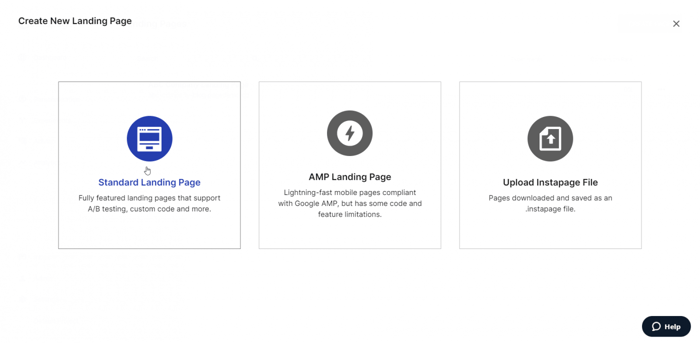 How to create a Blog on Instapage: new landing page