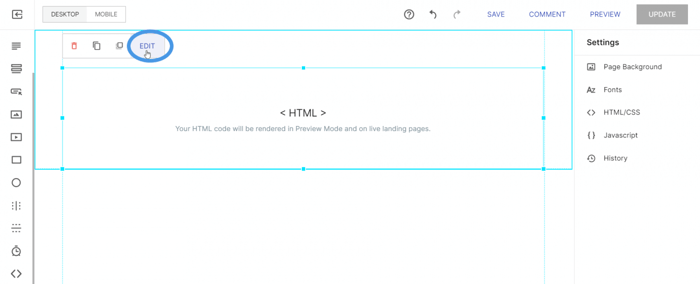 Edit html