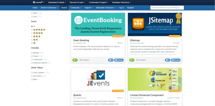 Joomla extensions