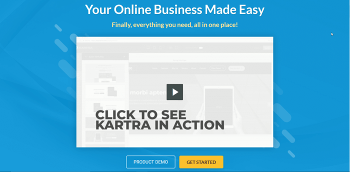 Kartra vs ClickFunnels: Kartra home page