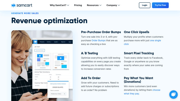 SamCart marketing