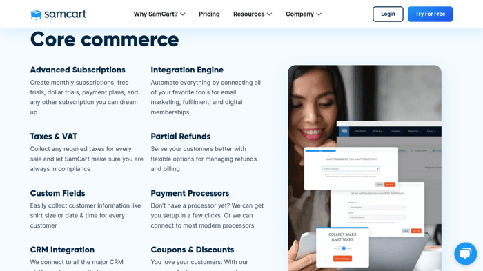 SamCart payments