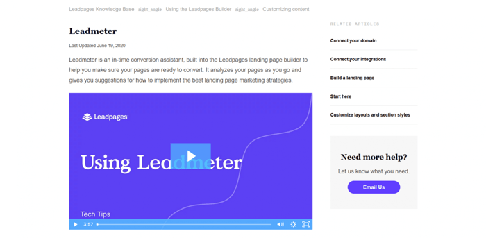 Leadpages leadmeter