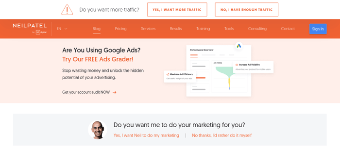Neil Patel's Digital Marketing blog