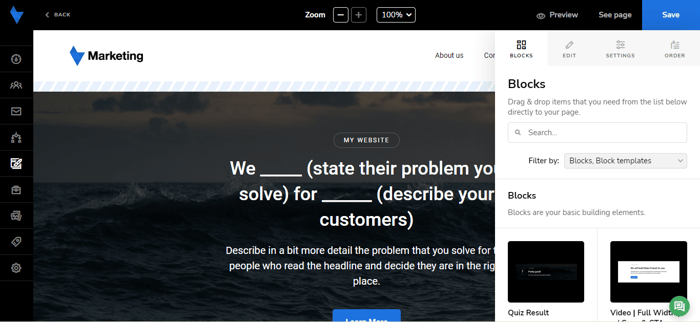 SanityDesk Review site builder