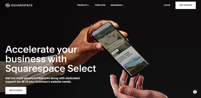 Squarespace select pricing plan