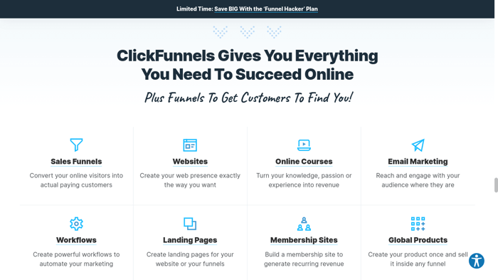 ClickFunnels features