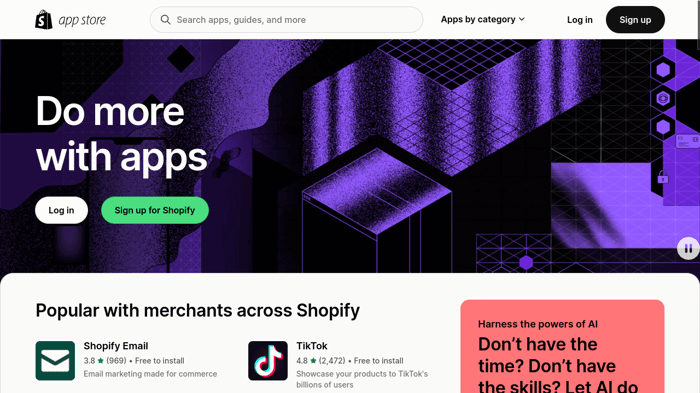 Shopify App store