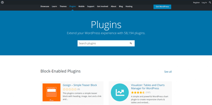 Wordpress, WordPress plugins