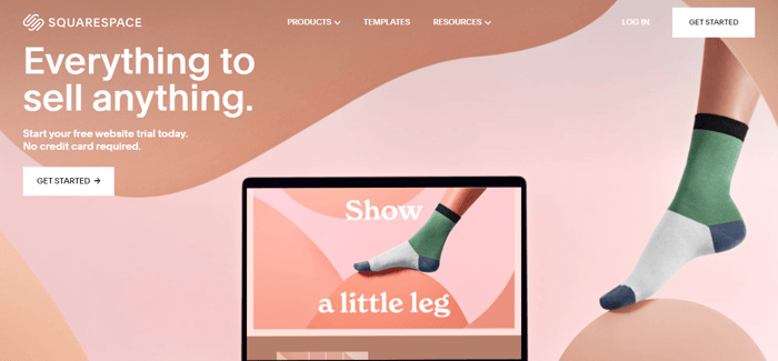 Squarespace homepage