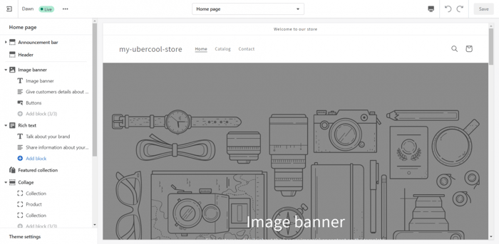 Shopify ecommerce store builder