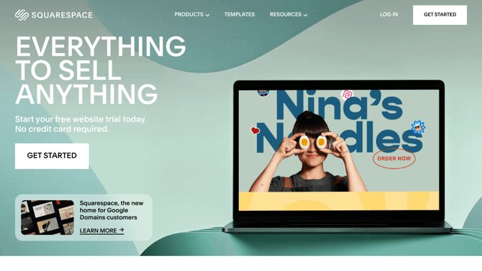 Squarespace homepage