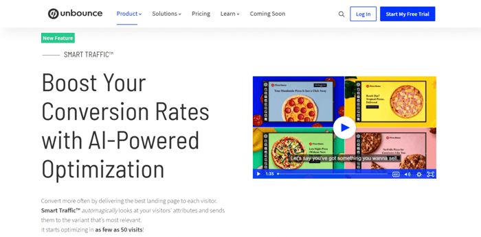 Unbounce smart traffic