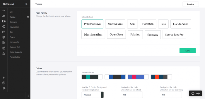 Teachable theme customization