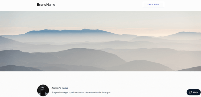Instapage template informational article 4