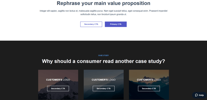 Instapage template case study two 2