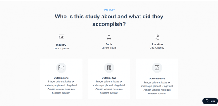 Instapage template case study two