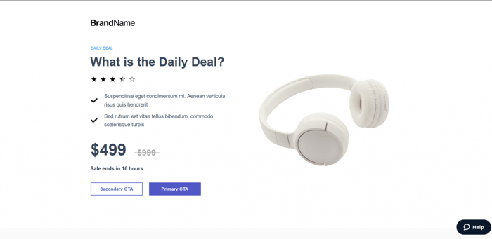 Instapage template daily deals 4