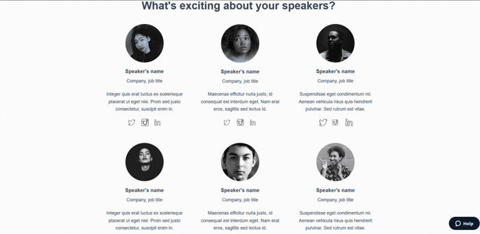 Instapage template event registration one