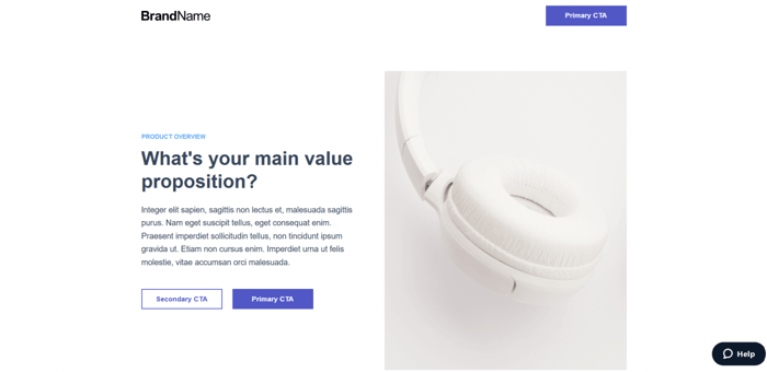 Instapage template product overview 1