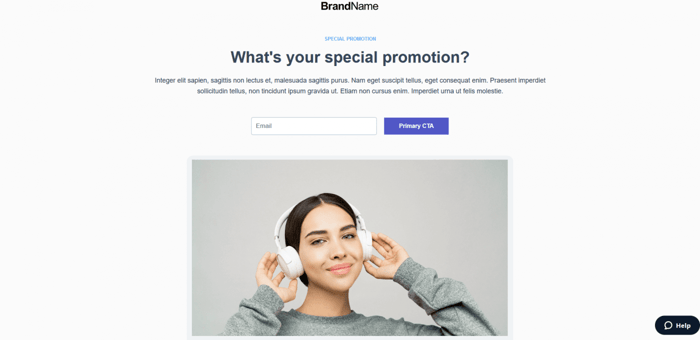 Instapage template special promotion 3