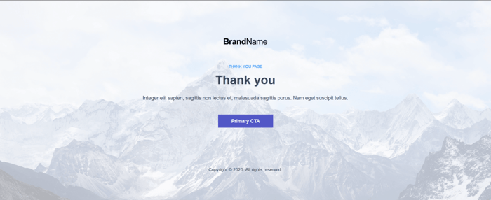Instapage template thank you 6