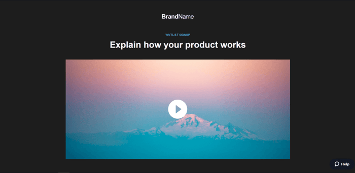 Instapage template waitlist 1
