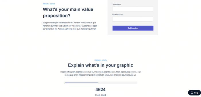 Instapage template waitlist one