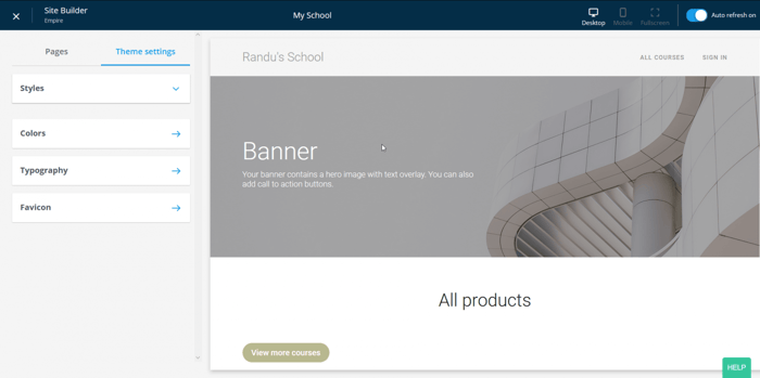 Thinkific review: site builder