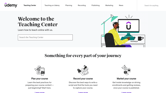 Udemy teaching center