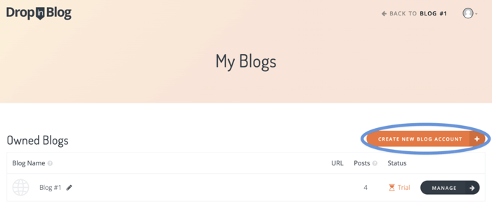 Unified Login - Add New Blog Account