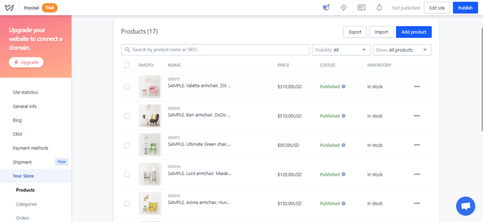 Weblium vs Shopify weblium store