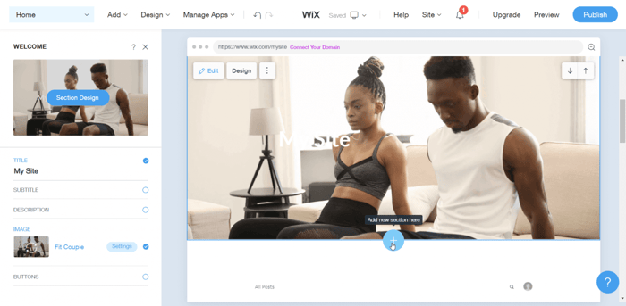 Wix editor