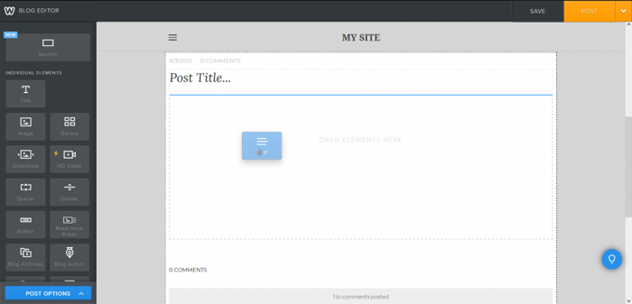 Weebly add blog post