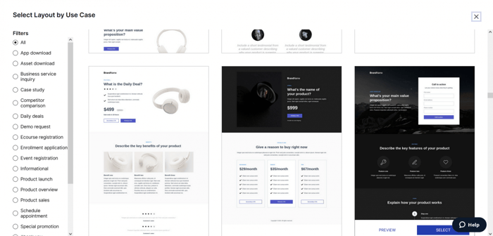 What is Instapage: Instapage landing page template