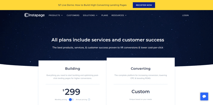 What is Instapage: Instapage pricing plans