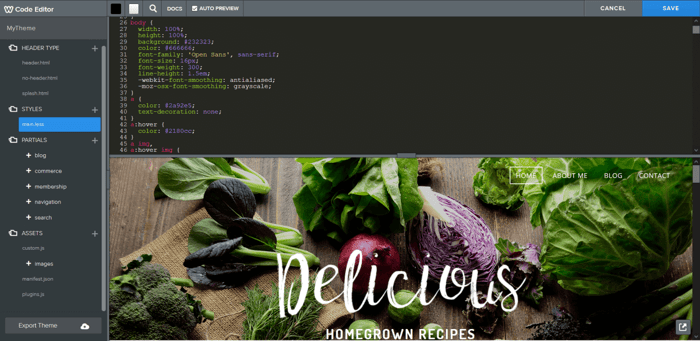 Weebly advanced edit developers code