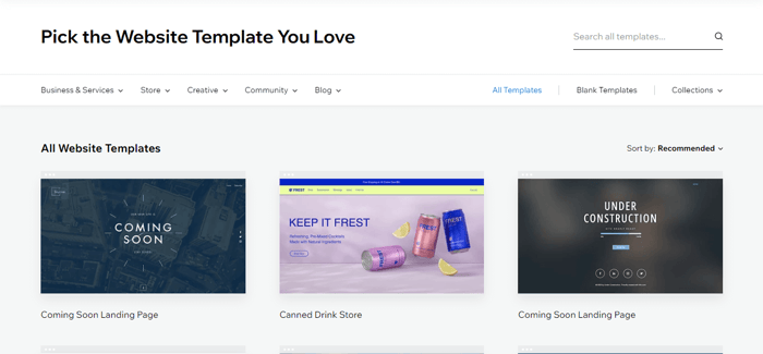 Wix templates