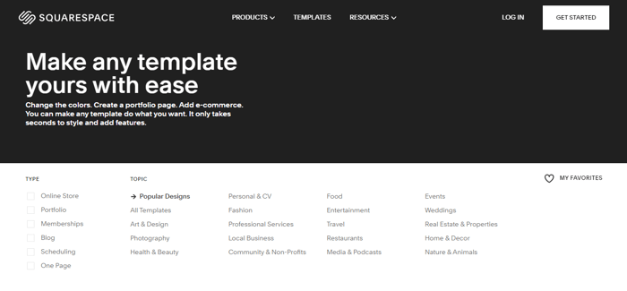 Squarespace templates - Wix vs Squarespace
