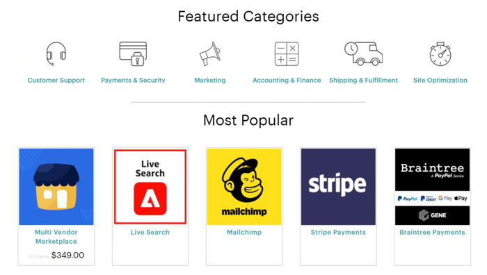 Adobe Commerce Magento app store