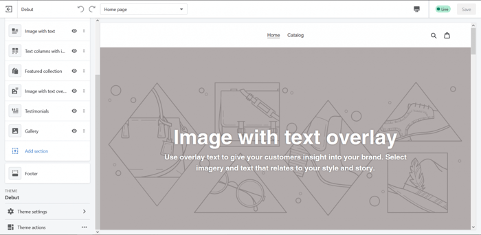 Shopify editor dashboard