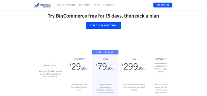 BigCommerce pricing
