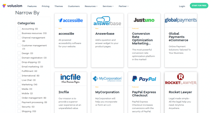 Volusion integrations