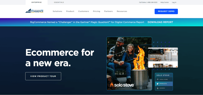 Volusion vs BigCommerce - BigCommerce homepage