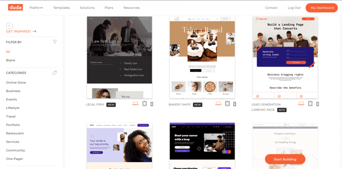 Duda templates