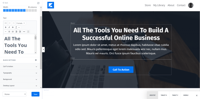 Kajabi website customization