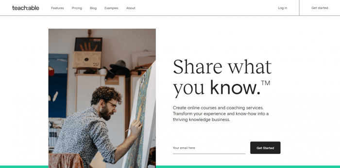 Teachable home page