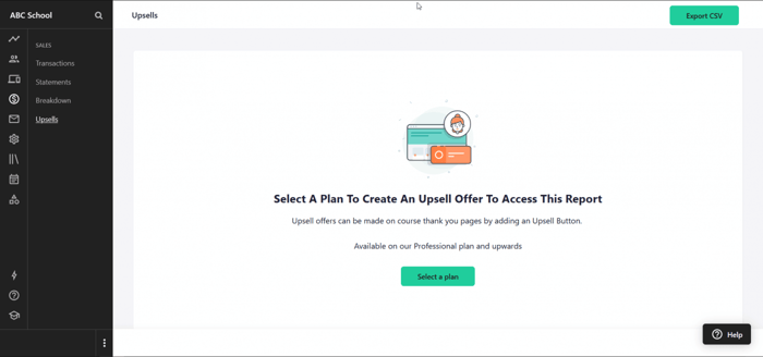 Teachable upsells